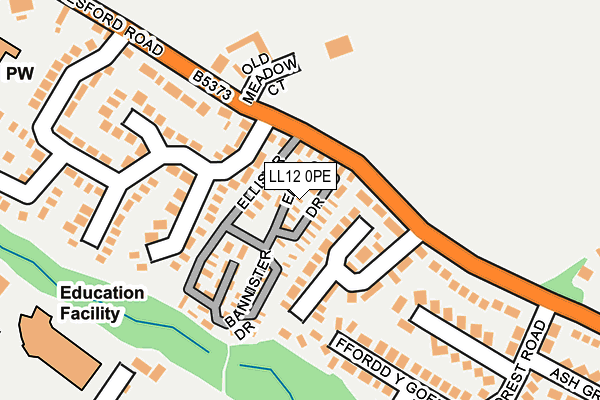 LL12 0PE map - OS OpenMap – Local (Ordnance Survey)