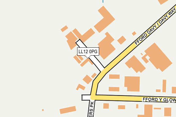 LL12 0PG map - OS OpenMap – Local (Ordnance Survey)