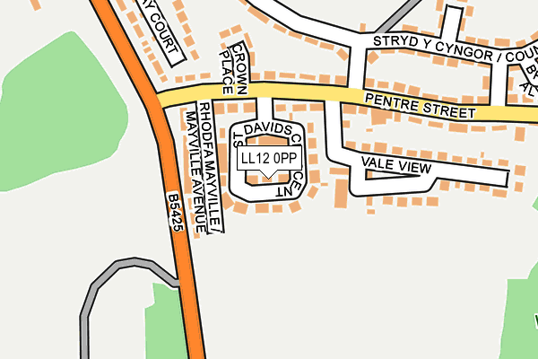 LL12 0PP map - OS OpenMap – Local (Ordnance Survey)