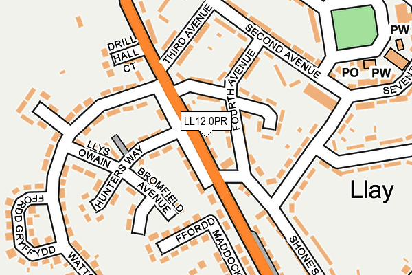 LL12 0PR map - OS OpenMap – Local (Ordnance Survey)