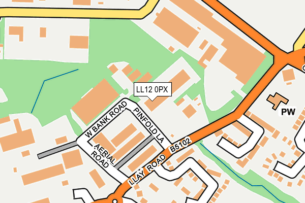 LL12 0PX map - OS OpenMap – Local (Ordnance Survey)