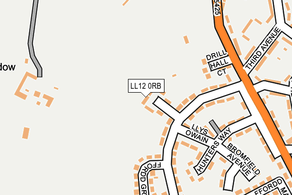 LL12 0RB map - OS OpenMap – Local (Ordnance Survey)