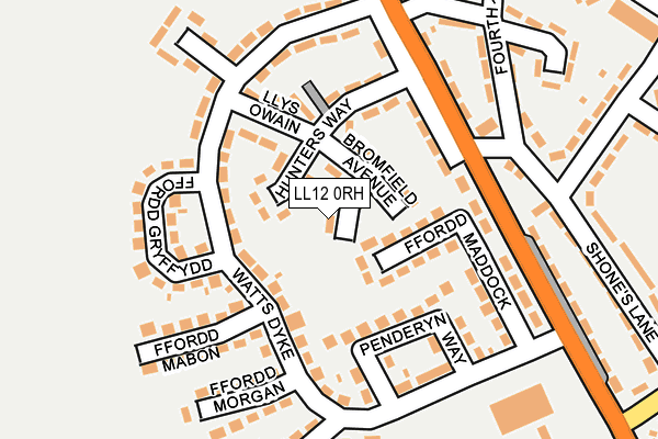 LL12 0RH map - OS OpenMap – Local (Ordnance Survey)