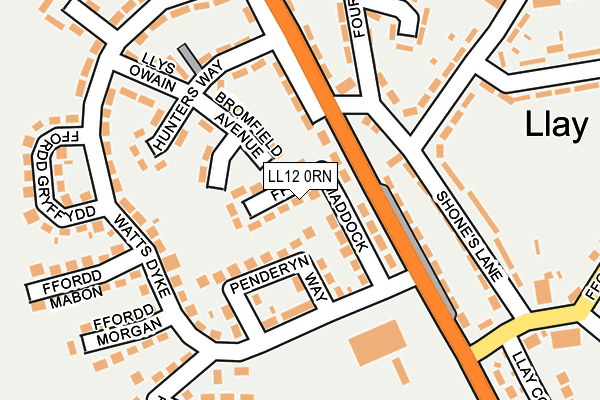 LL12 0RN map - OS OpenMap – Local (Ordnance Survey)