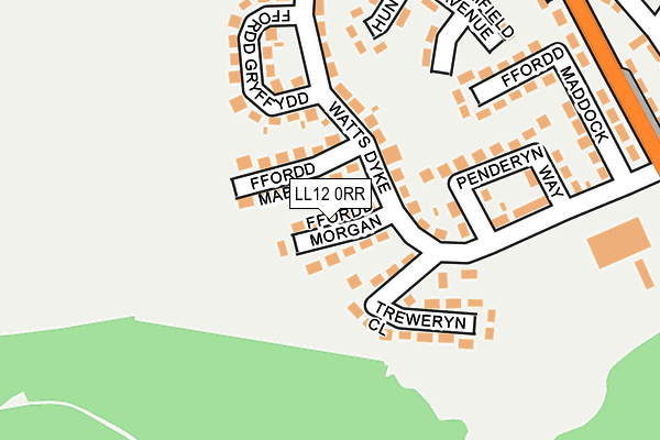 LL12 0RR map - OS OpenMap – Local (Ordnance Survey)