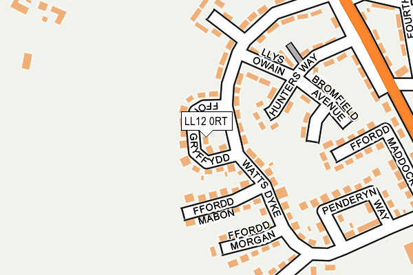 LL12 0RT map - OS OpenMap – Local (Ordnance Survey)