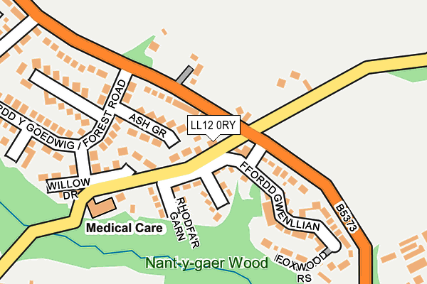 LL12 0RY map - OS OpenMap – Local (Ordnance Survey)