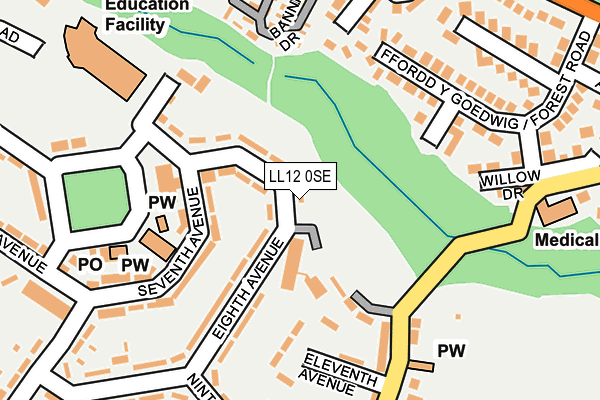 LL12 0SE map - OS OpenMap – Local (Ordnance Survey)