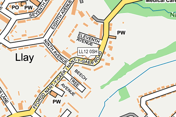 LL12 0SH map - OS OpenMap – Local (Ordnance Survey)