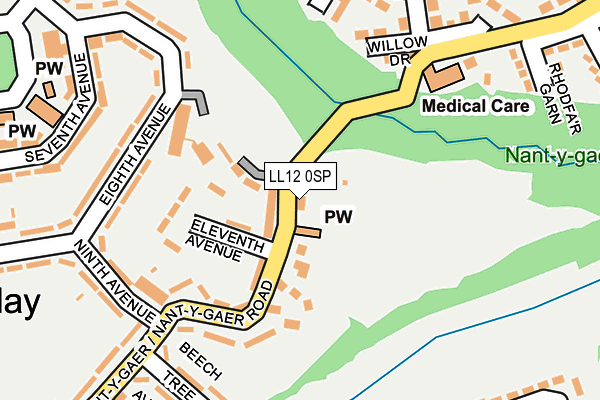 LL12 0SP map - OS OpenMap – Local (Ordnance Survey)