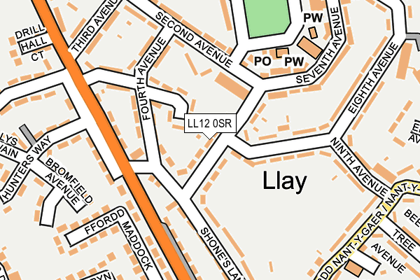 LL12 0SR map - OS OpenMap – Local (Ordnance Survey)