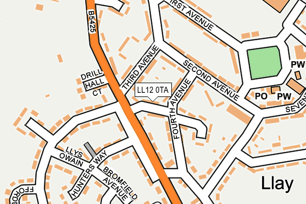 LL12 0TA map - OS OpenMap – Local (Ordnance Survey)