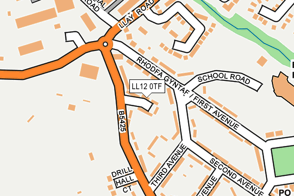 LL12 0TF map - OS OpenMap – Local (Ordnance Survey)