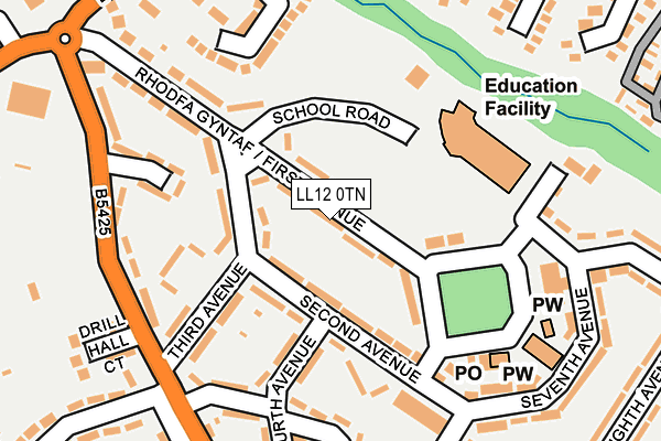LL12 0TN map - OS OpenMap – Local (Ordnance Survey)