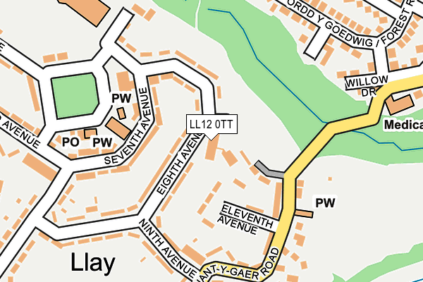 LL12 0TT map - OS OpenMap – Local (Ordnance Survey)