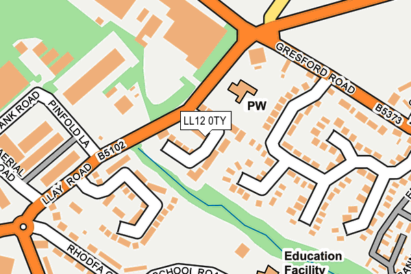 LL12 0TY map - OS OpenMap – Local (Ordnance Survey)