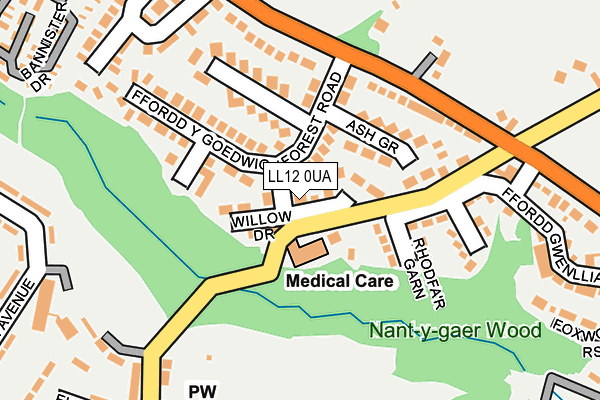 LL12 0UA map - OS OpenMap – Local (Ordnance Survey)