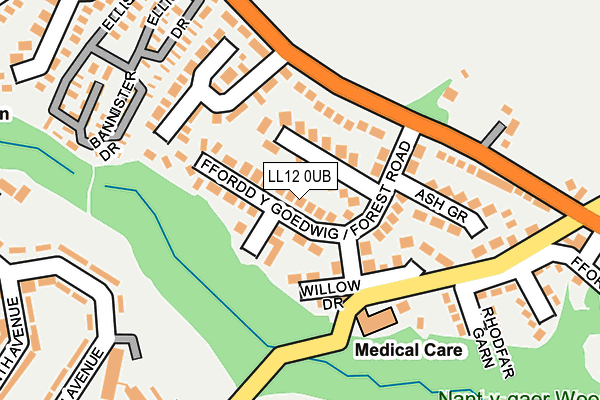 LL12 0UB map - OS OpenMap – Local (Ordnance Survey)