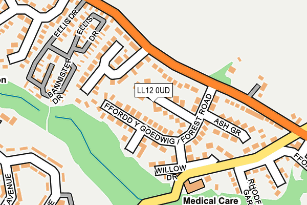 LL12 0UD map - OS OpenMap – Local (Ordnance Survey)