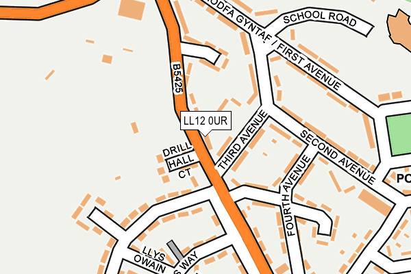 LL12 0UR map - OS OpenMap – Local (Ordnance Survey)