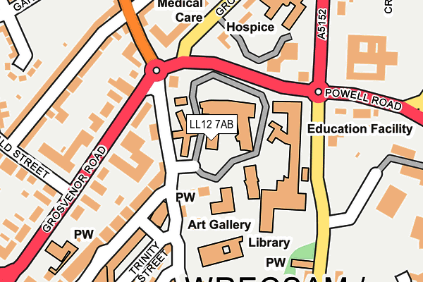 LL12 7AB map - OS OpenMap – Local (Ordnance Survey)
