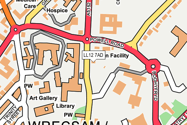 LL12 7AD map - OS OpenMap – Local (Ordnance Survey)