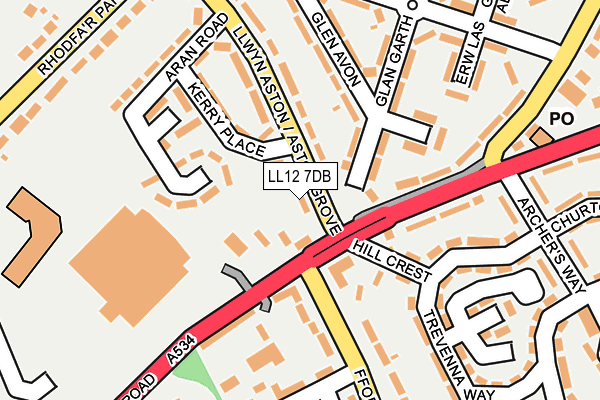 LL12 7DB map - OS OpenMap – Local (Ordnance Survey)