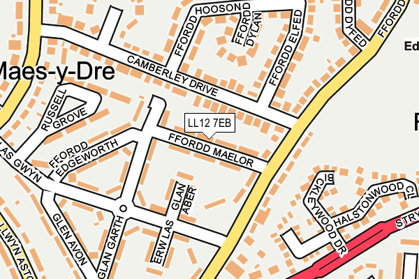 LL12 7EB map - OS OpenMap – Local (Ordnance Survey)
