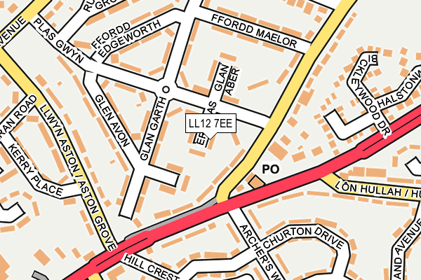 LL12 7EE map - OS OpenMap – Local (Ordnance Survey)