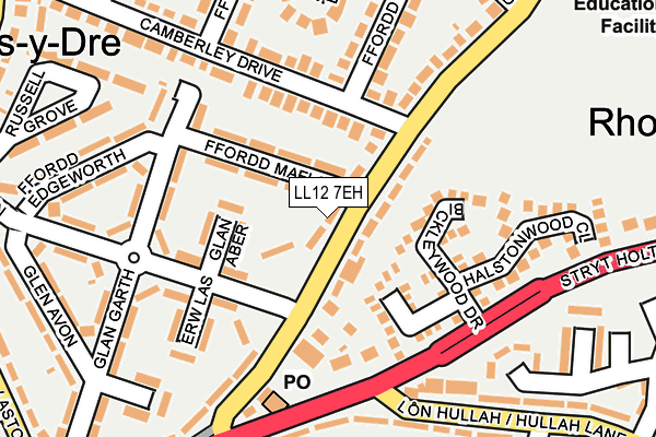 LL12 7EH map - OS OpenMap – Local (Ordnance Survey)