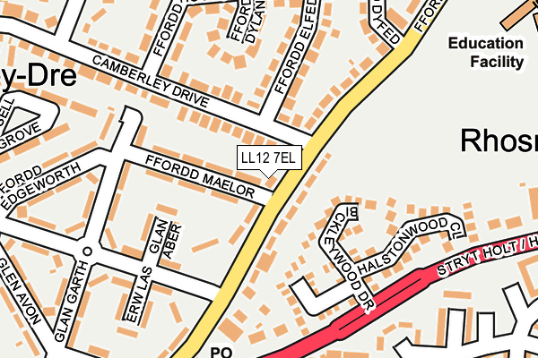 LL12 7EL map - OS OpenMap – Local (Ordnance Survey)