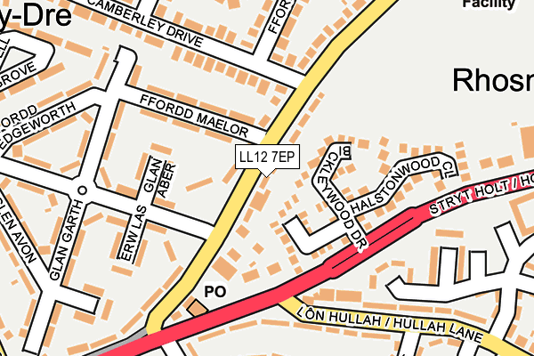 LL12 7EP map - OS OpenMap – Local (Ordnance Survey)