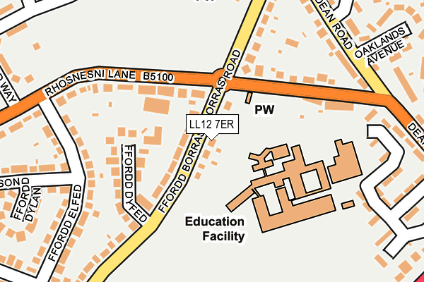 LL12 7ER map - OS OpenMap – Local (Ordnance Survey)