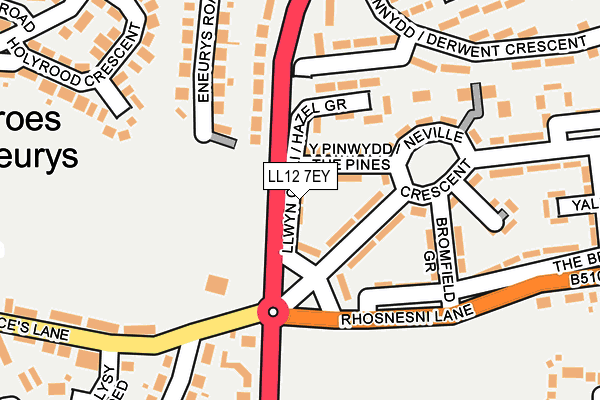 LL12 7EY map - OS OpenMap – Local (Ordnance Survey)