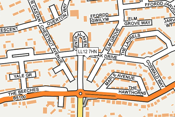 LL12 7HN map - OS OpenMap – Local (Ordnance Survey)