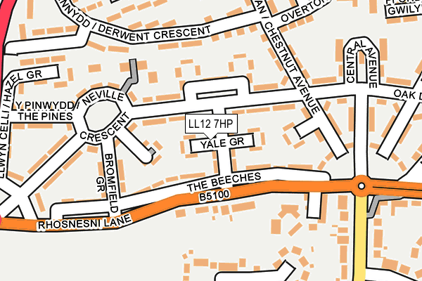LL12 7HP map - OS OpenMap – Local (Ordnance Survey)