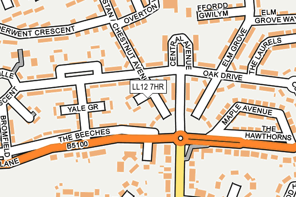 LL12 7HR map - OS OpenMap – Local (Ordnance Survey)