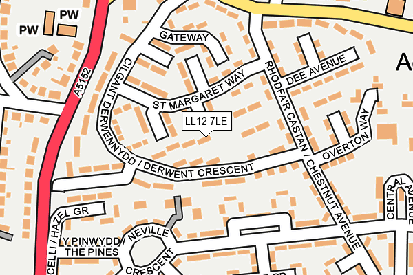 LL12 7LE map - OS OpenMap – Local (Ordnance Survey)