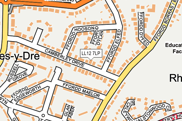 LL12 7LP map - OS OpenMap – Local (Ordnance Survey)