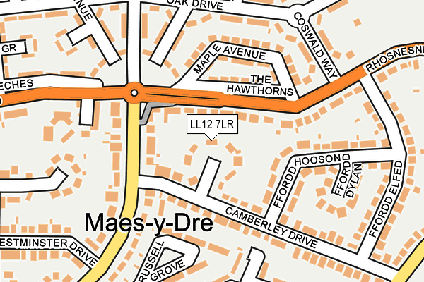 LL12 7LR map - OS OpenMap – Local (Ordnance Survey)