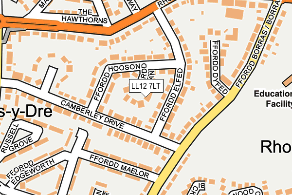 LL12 7LT map - OS OpenMap – Local (Ordnance Survey)
