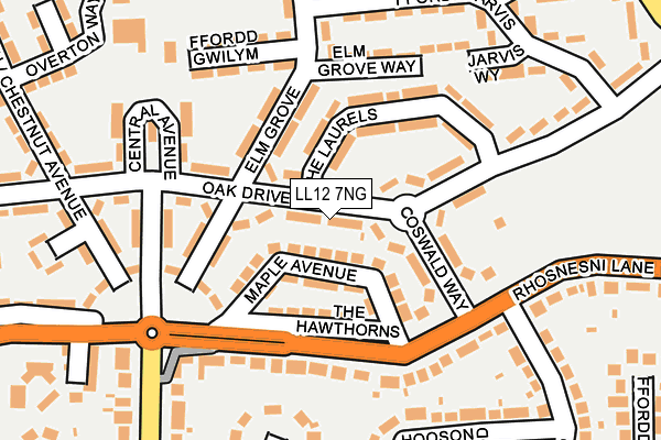 LL12 7NG map - OS OpenMap – Local (Ordnance Survey)