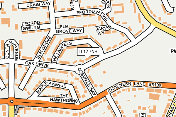 LL12 7NH map - OS OpenMap – Local (Ordnance Survey)