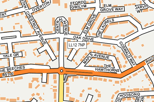 LL12 7NP map - OS OpenMap – Local (Ordnance Survey)