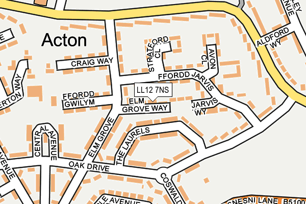 LL12 7NS map - OS OpenMap – Local (Ordnance Survey)