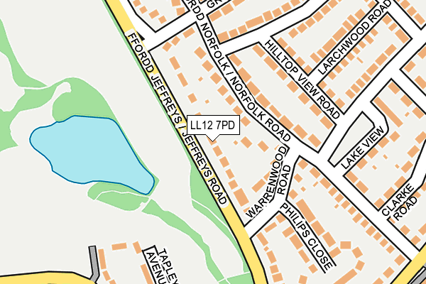 LL12 7PD map - OS OpenMap – Local (Ordnance Survey)