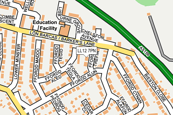 LL12 7PN map - OS OpenMap – Local (Ordnance Survey)