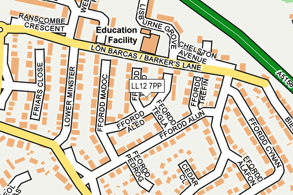 LL12 7PP map - OS OpenMap – Local (Ordnance Survey)