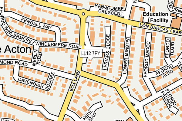 LL12 7PY map - OS OpenMap – Local (Ordnance Survey)