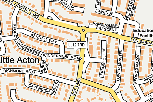 LL12 7RD map - OS OpenMap – Local (Ordnance Survey)